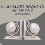 AK009 Alum Globe Bookend Set Of Two 